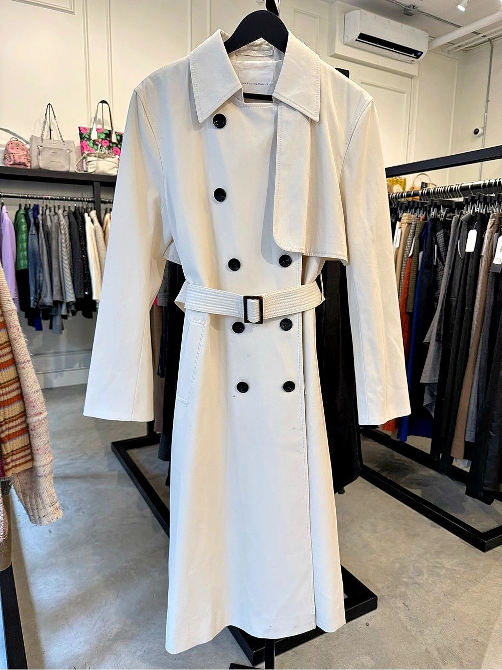 Maria McManus Women's cream Belted Trench Coat